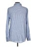 Annabelle Checkered-gingham Blue Long Sleeve Button-Down Shirt Size L - photo 2