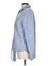 Annabelle Checkered-gingham Blue Long Sleeve Button-Down Shirt Size L - photo 5