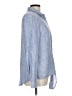 Annabelle Checkered-gingham Blue Long Sleeve Button-Down Shirt Size L - photo 4