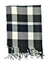 Plush Plaid Gray Blue Scarf One size - photo 2