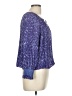 Rails Animal Print Purple 3/4 Sleeve Blouse Size M - photo 4
