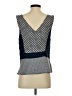 Ann Taylor 100% Polyester Blue Sleeveless Blouse Size 4 - photo 2