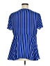 Torrid 100% Polyester Stripes Blue Short Sleeve Blouse Size 1X Plus (1) - photo 2