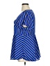 Torrid 100% Polyester Stripes Blue Short Sleeve Blouse Size 1X Plus (1) - photo 5