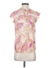 Como Blu Tropical Pink Short Sleeve Blouse Size S - photo 1