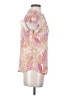 Como Blu Tropical Pink Short Sleeve Blouse Size S - photo 4