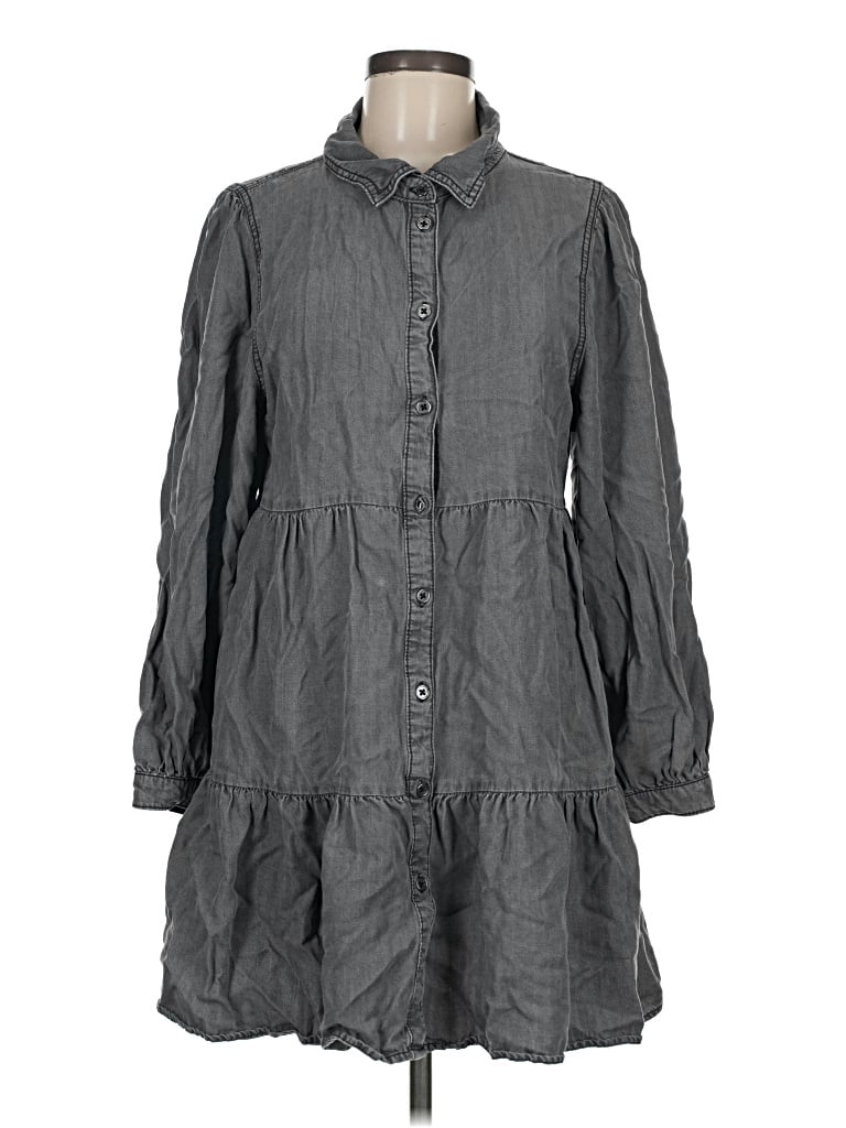 Pre-owned Serra Casual Dress In Gray
