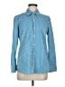 Charter Club Polka Dots Blue Long Sleeve Button-Down Shirt Size M - photo 1