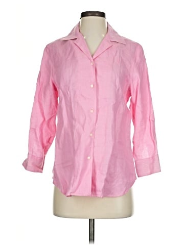 Lauren by Ralph Lauren 3/4 Sleeve Button-Down Shirt (view 1)