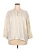 Old Navy Stripes Ivory 3/4 Sleeve Blouse Size XXL - photo 1