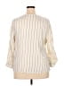 Old Navy Stripes Ivory 3/4 Sleeve Blouse Size XXL - photo 2