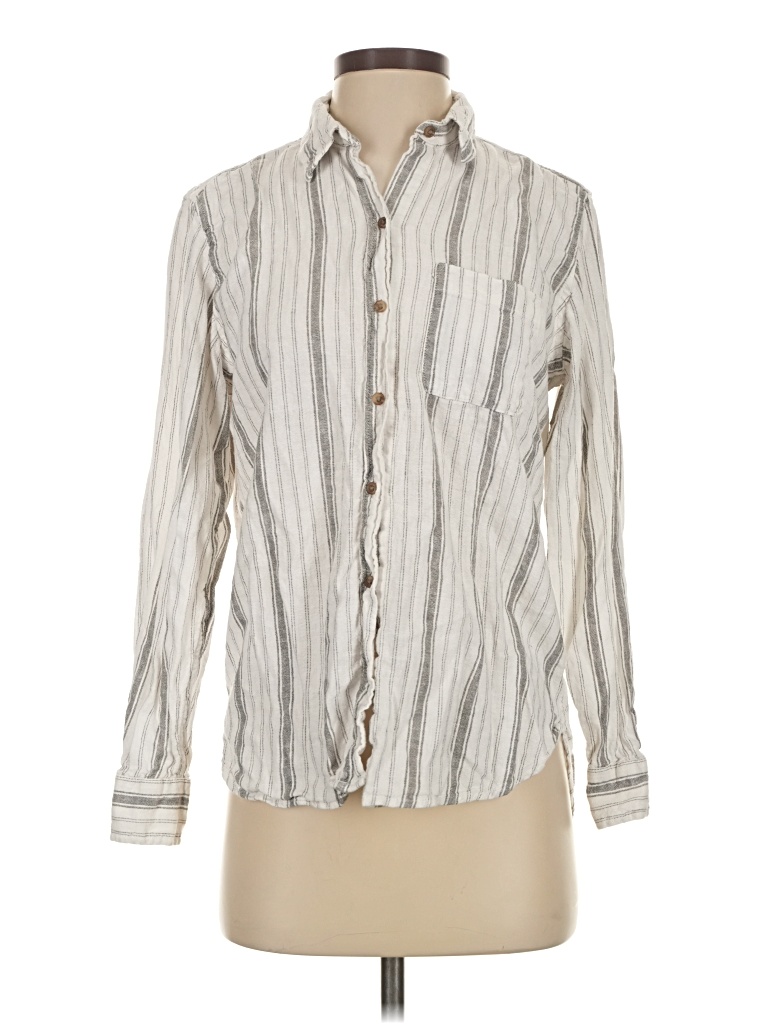 Pre-owned Universal Thread Long Sleeve Button Down Shirt In White