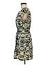 Collective Concepts 100% Polyester Print Green Casual Dress Size M - photo 5