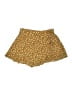 C'isa 100% Rayon Floral Gold Orange Shorts Size L - photo 1