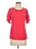 Susan Graver Red Short Sleeve Blouse Size XXS - photo 1