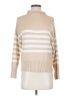 TRUTH BY REPUBLIC Stripes Tan Turtleneck Sweater Size XS - photo 1