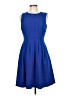 Anne Klein Solid Blue Cocktail Dress Size 6 - photo 1