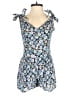 Lola 100% Cotton Floral Blue Romper Size XS - photo 1