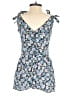 Lola 100% Cotton Floral Blue Romper Size XS - photo 2