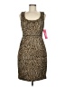 Tahari Animal Print Brown Cocktail Dress Size 6 - photo 1