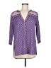 BCBGMAXAZRIA Floral Paisley Purple 3/4 Sleeve Blouse Size M - photo 1