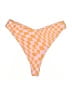 Aurelle Checkered-gingham Orange Swimsuit Bottoms Size XXL - photo 1