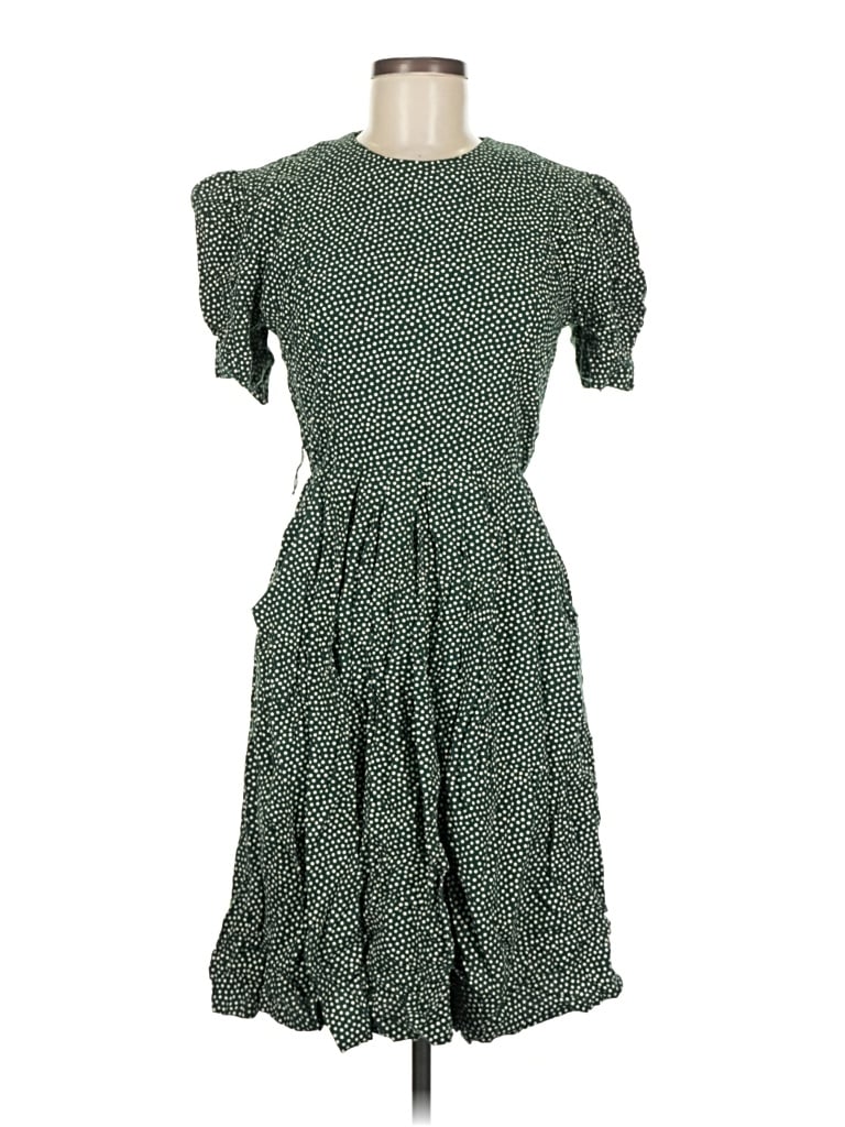 Pre-owned Perceptions Casual Dress In Green