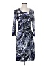 Calvin Klein Print Blue Casual Dress Size 4 - photo 1
