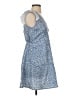 Unbranded 100% Polyester Print Blue Casual Dress Size S - photo 4