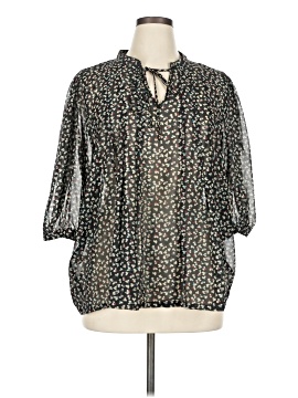 Black Rainn 3/4 Sleeve Blouse