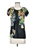Unbranded 100% Polyester Black Short Sleeve Blouse Size XS - photo 1