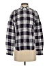 UNTUCKit 100% Cotton Plaid Blue Ivory Long Sleeve Button-Down Shirt Size 0 - photo 1