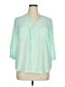 Elle 100% Polyester Green 3/4 Sleeve Blouse Size XL - photo 1