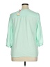 Elle 100% Polyester Green 3/4 Sleeve Blouse Size XL - photo 2
