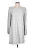 Nine West Solid Gray Casual Dress Size L - photo 1