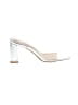 Dream Pairs White Silver Heels Size 7 - photo 1