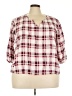 Weekend Suzanne Betro 100% Polyester Burgundy 3/4 Sleeve Blouse Size 3X - photo 1