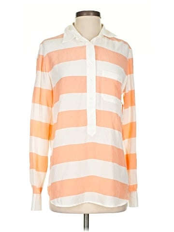 Equipment Long Sleeve Silk Top (view 1)