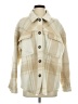 Ghanda 100% Polyester Plaid Ivory Coat Size M - photo 1