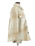 Ghanda 100% Polyester Plaid Ivory Coat Size M - photo 4