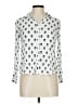 Assorted Brands Print Ivory White Long Sleeve Blouse Size L - photo 1