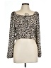 H&M 100% Polyester Brown Long Sleeve Blouse Size L - photo 1