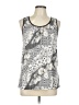 Agenda Silver Black Sleeveless Blouse Size L - photo 1