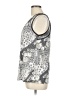 Agenda Silver Black Sleeveless Blouse Size L - photo 5