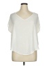 Lush 100% Polyester Ivory Short Sleeve Top Size XL - photo 1