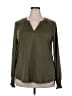 Roman Green Long Sleeve Blouse Size 2X - photo 1