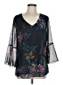 CAbi 100% Polyester Black 3/4 Sleeve Blouse Size M - photo 1