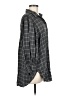 Something Navy 100% Viscose Plaid Gray 3/4 Sleeve Button-Down Shirt Size M - photo 4
