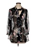 Bellatrix 100% Polyester Floral Black 3/4 Sleeve Blouse Size S - photo 1