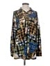 Attitudes by Renee Color Block Brown Long Sleeve Blouse Size S - photo 1